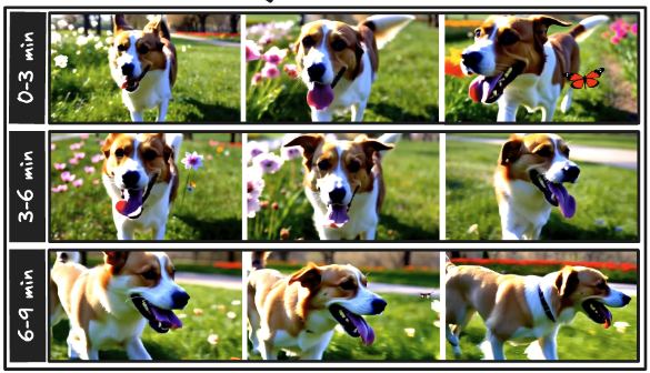 ∞-RoPE: Action-Controllable Infinite Video Generation Emerges From Autoregressive Self-Rollout teaser figure
